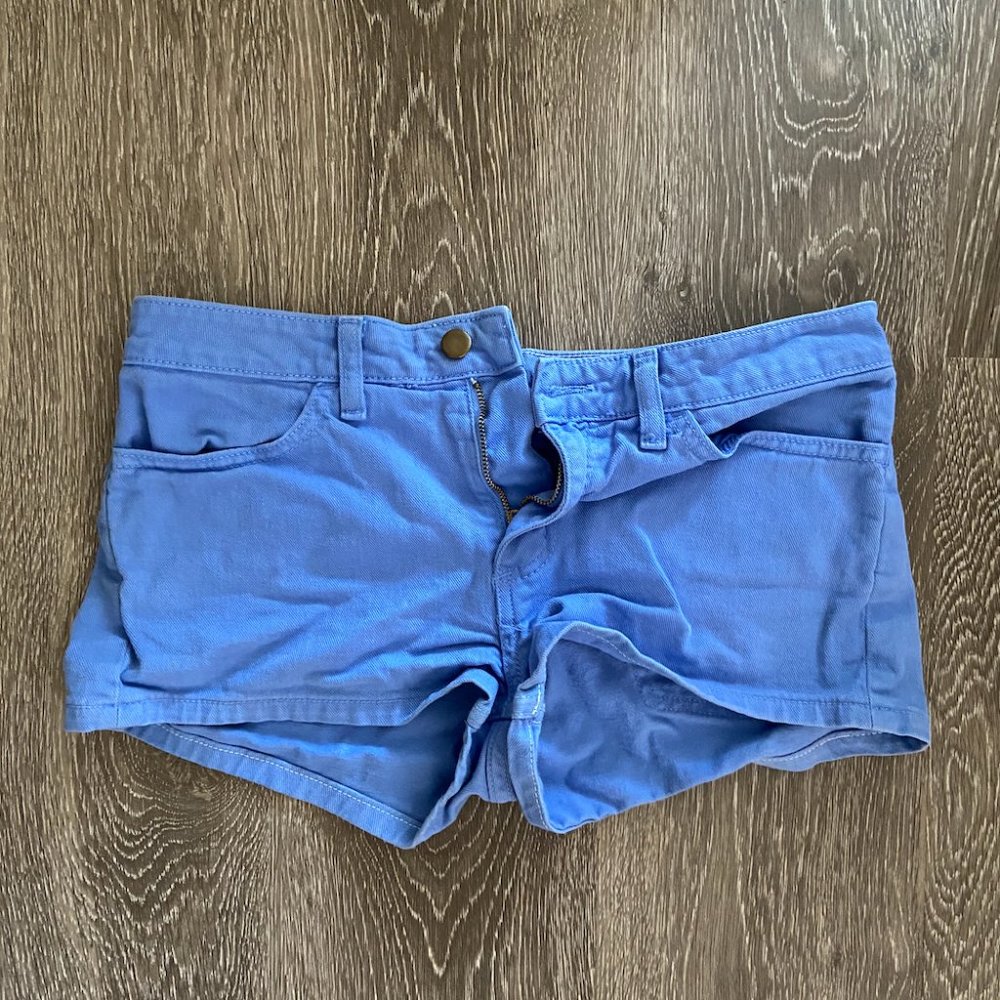 Blue American Apparel Short Shorts